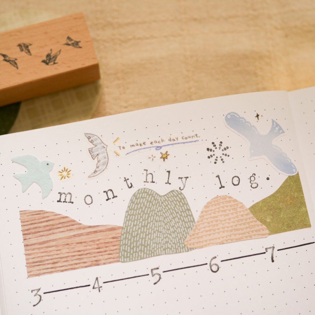 February Bujo Setup: Monthly Log