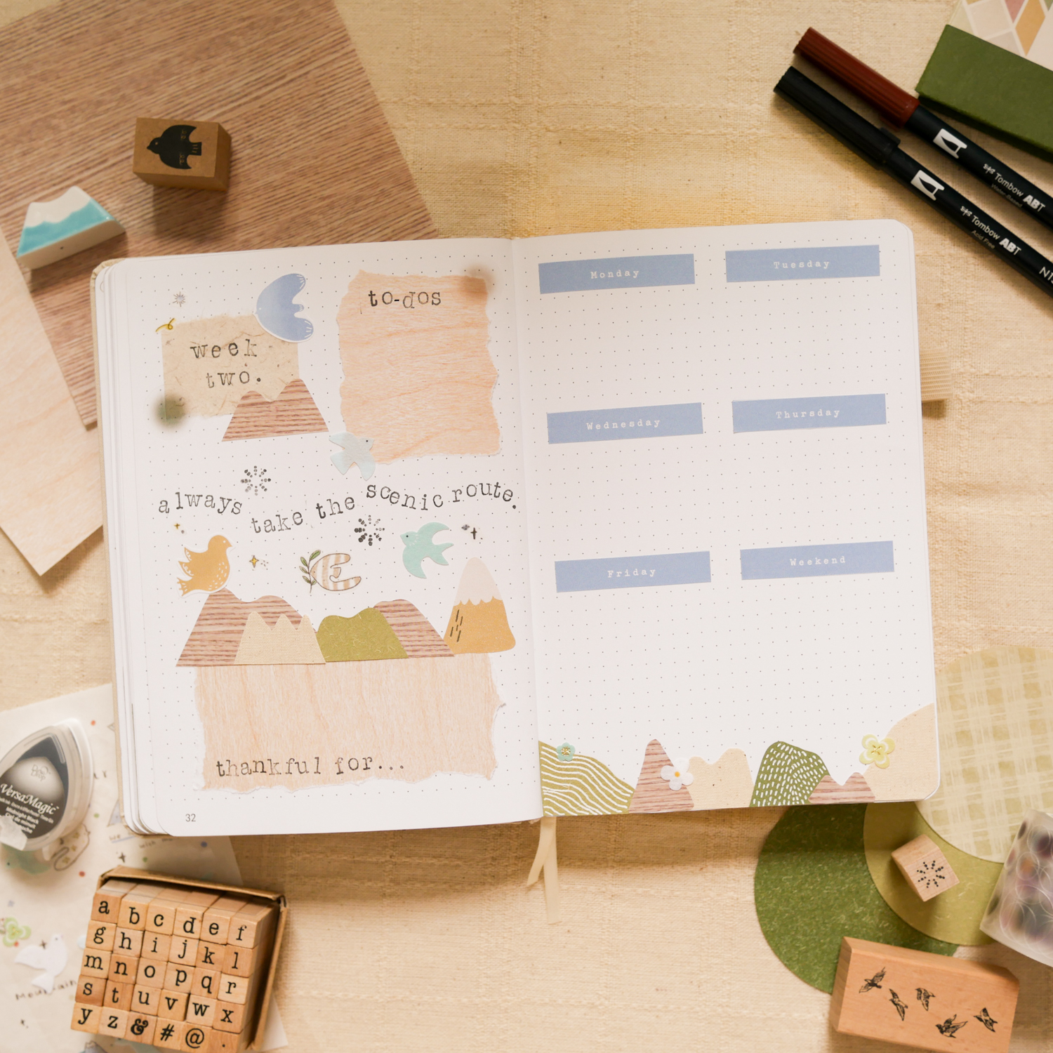 February Bujo Setup: Weekly Spread 2