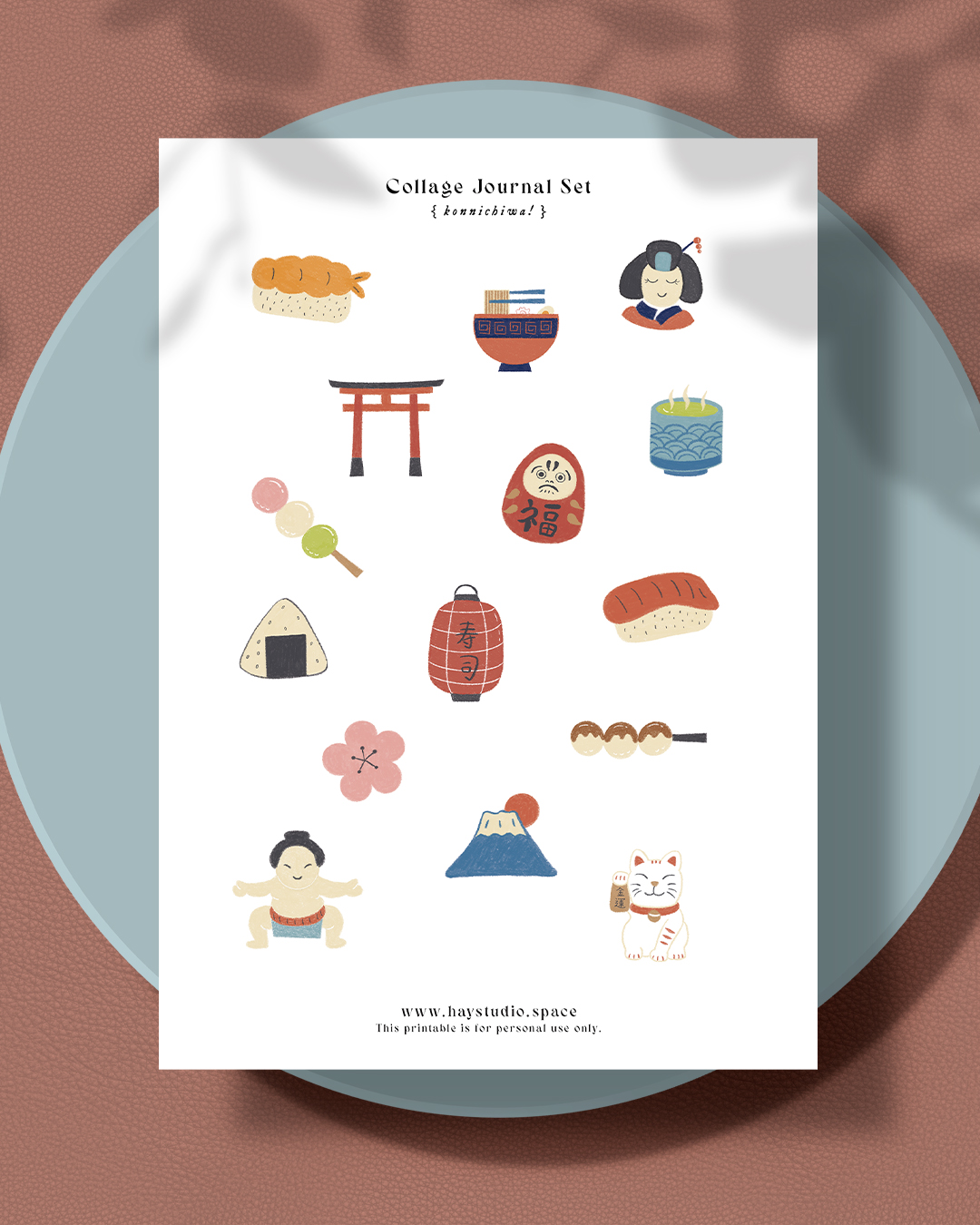 Free Journaling Printable - Konnichiwa (Japan Theme)