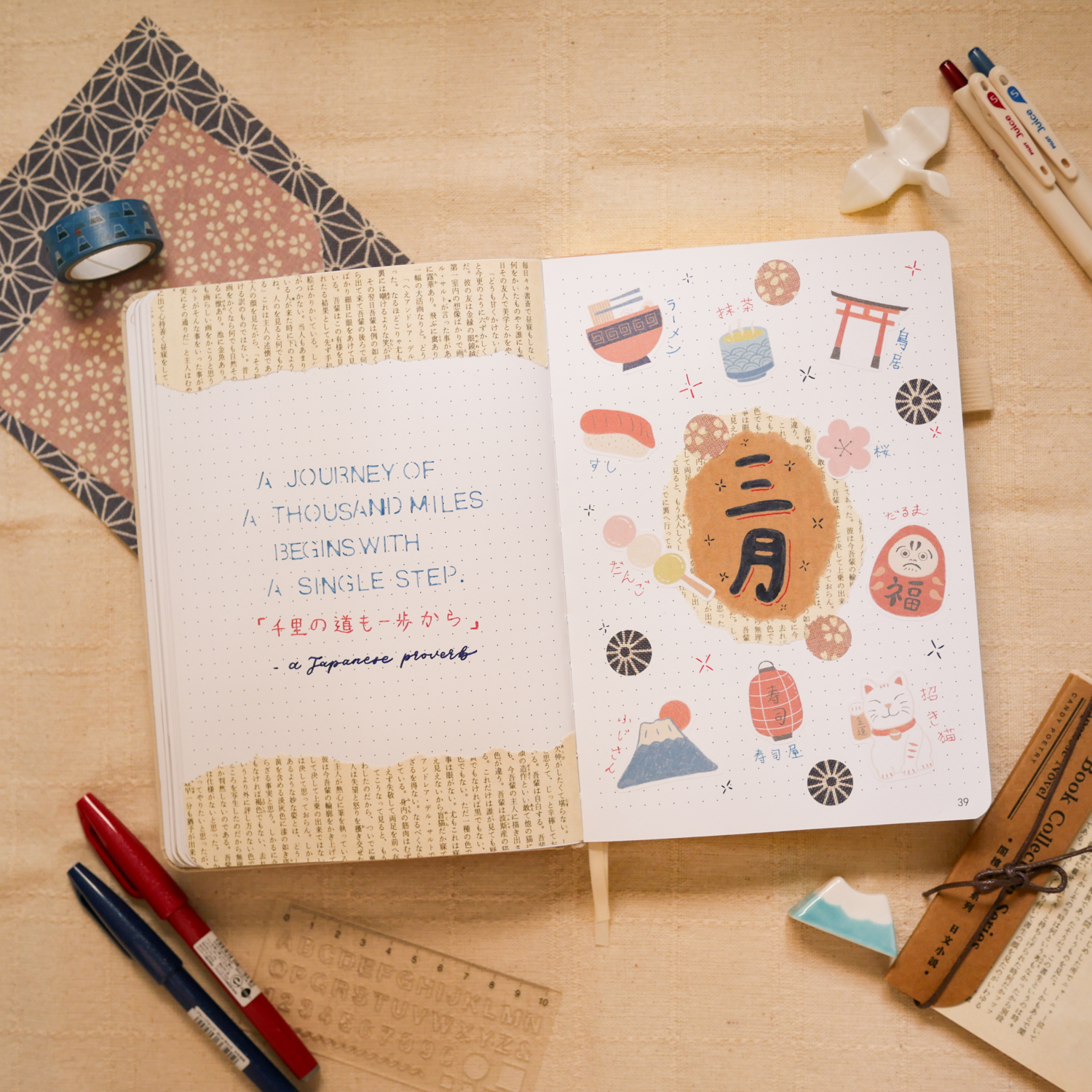 March Bujo Setup: Cover Page