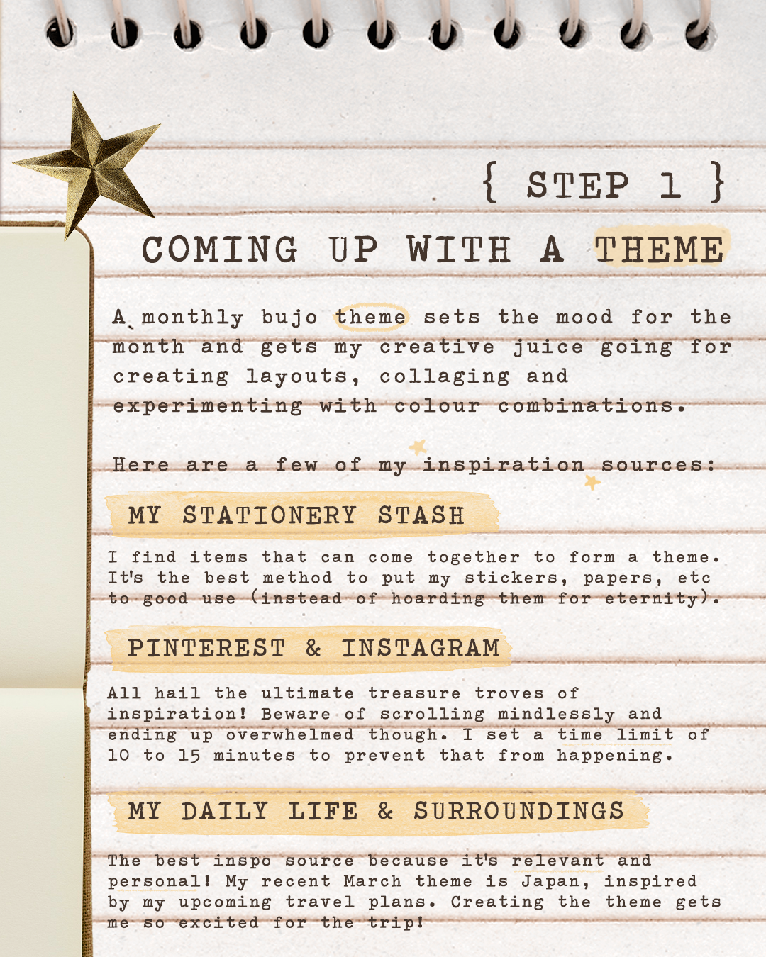 Bullet Journal Process Step 1: Coming Up With a Theme