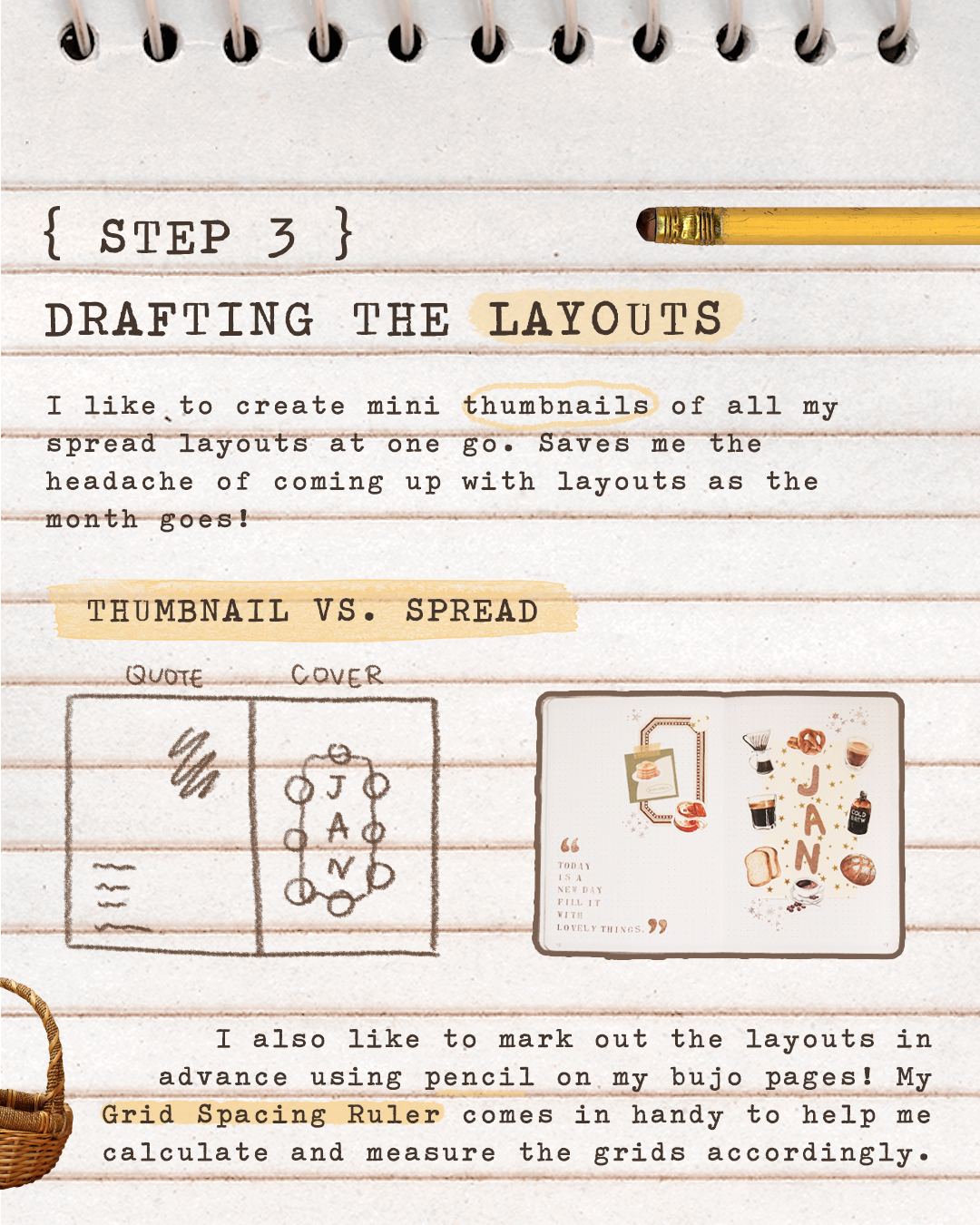 Bullet Journal Process Step 3: Drafting the Layouts