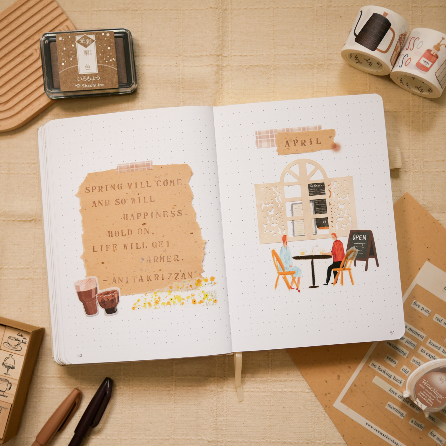 April Bujo Setup: Cover Page
