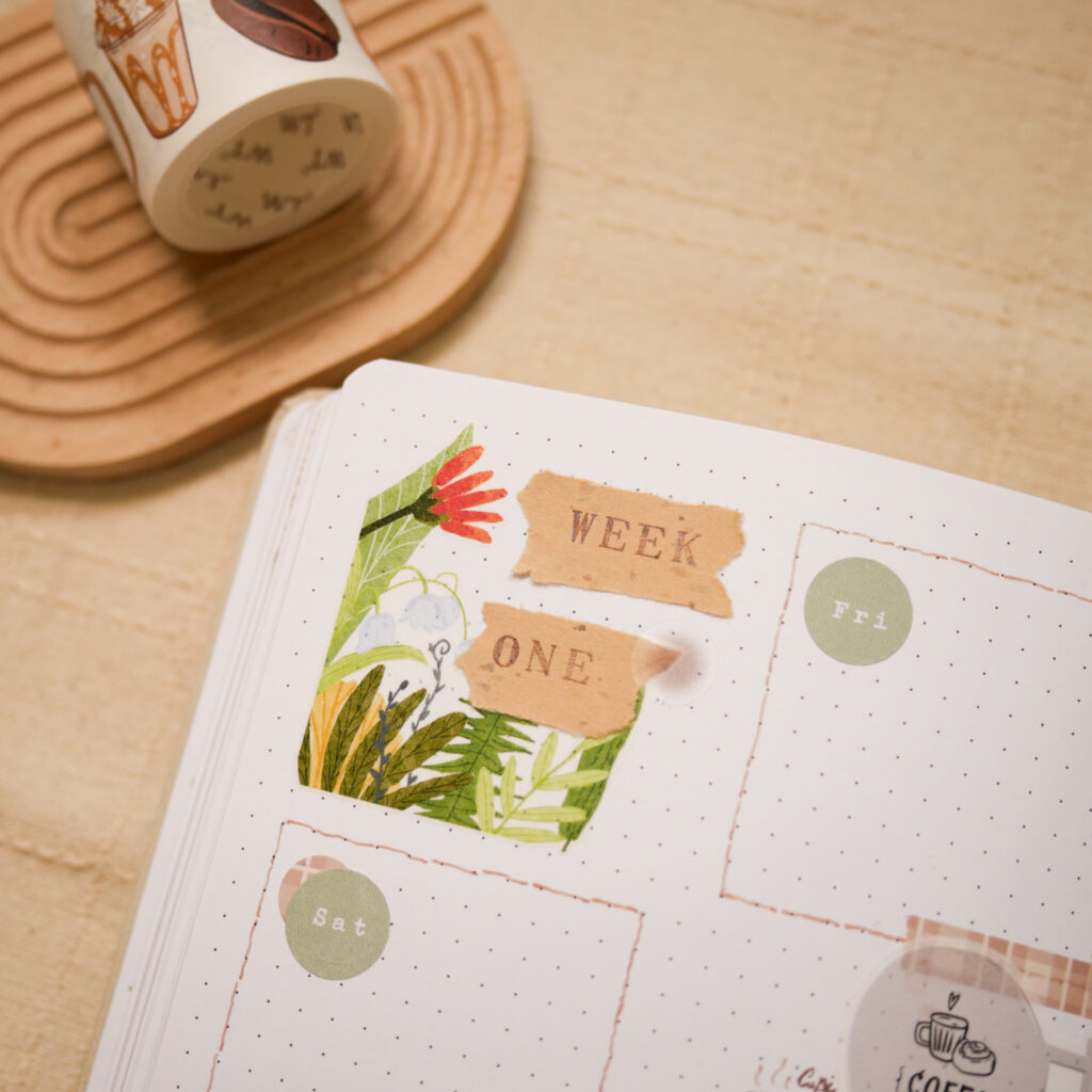 April Bujo Setup: Weekly Spread 1