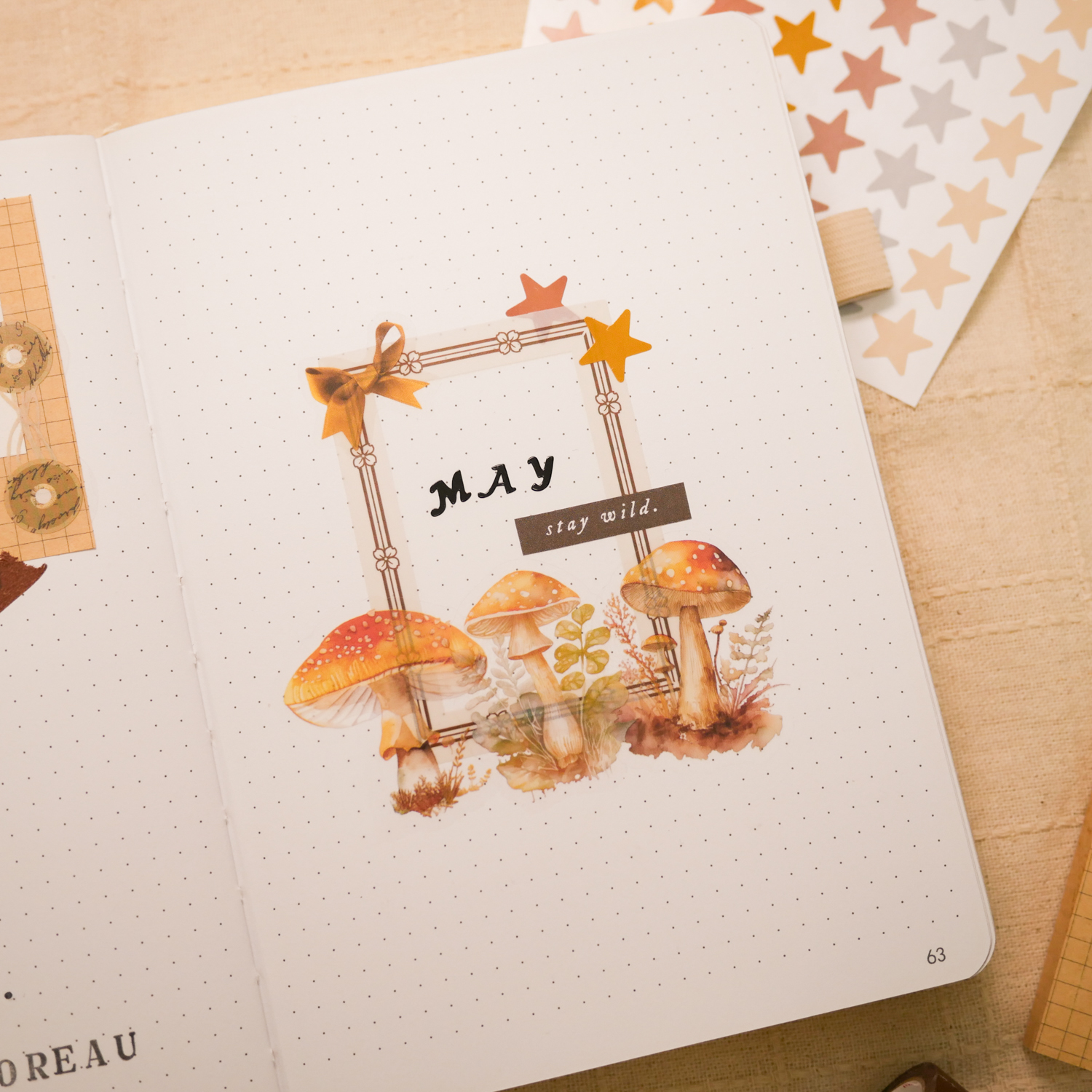 May Bujo Setup 2025 - Mushrooms Theme (Free Printable!)