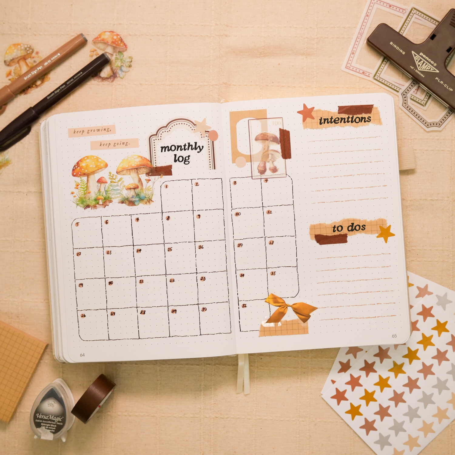 May Bujo Setup 2025: Monthly Log