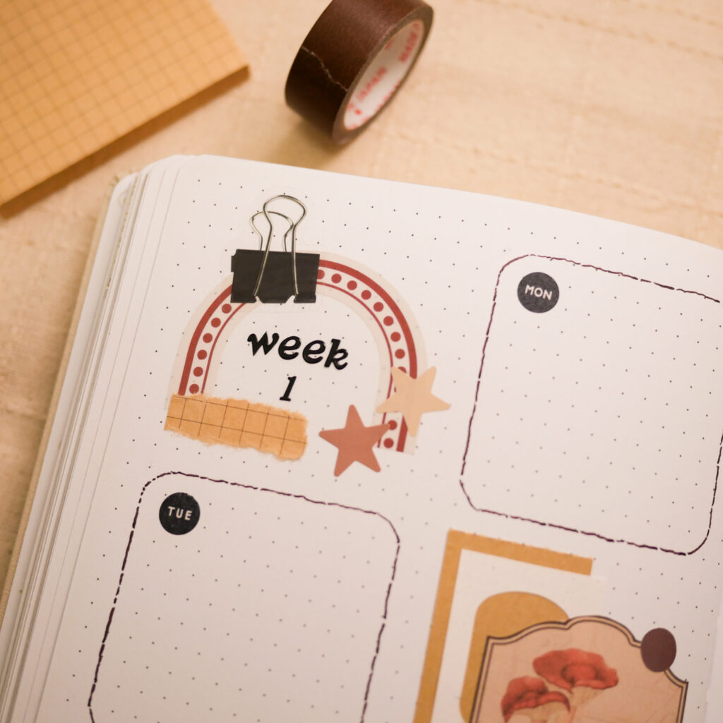 May Bujo Setup 2025: Weekly Spread 1