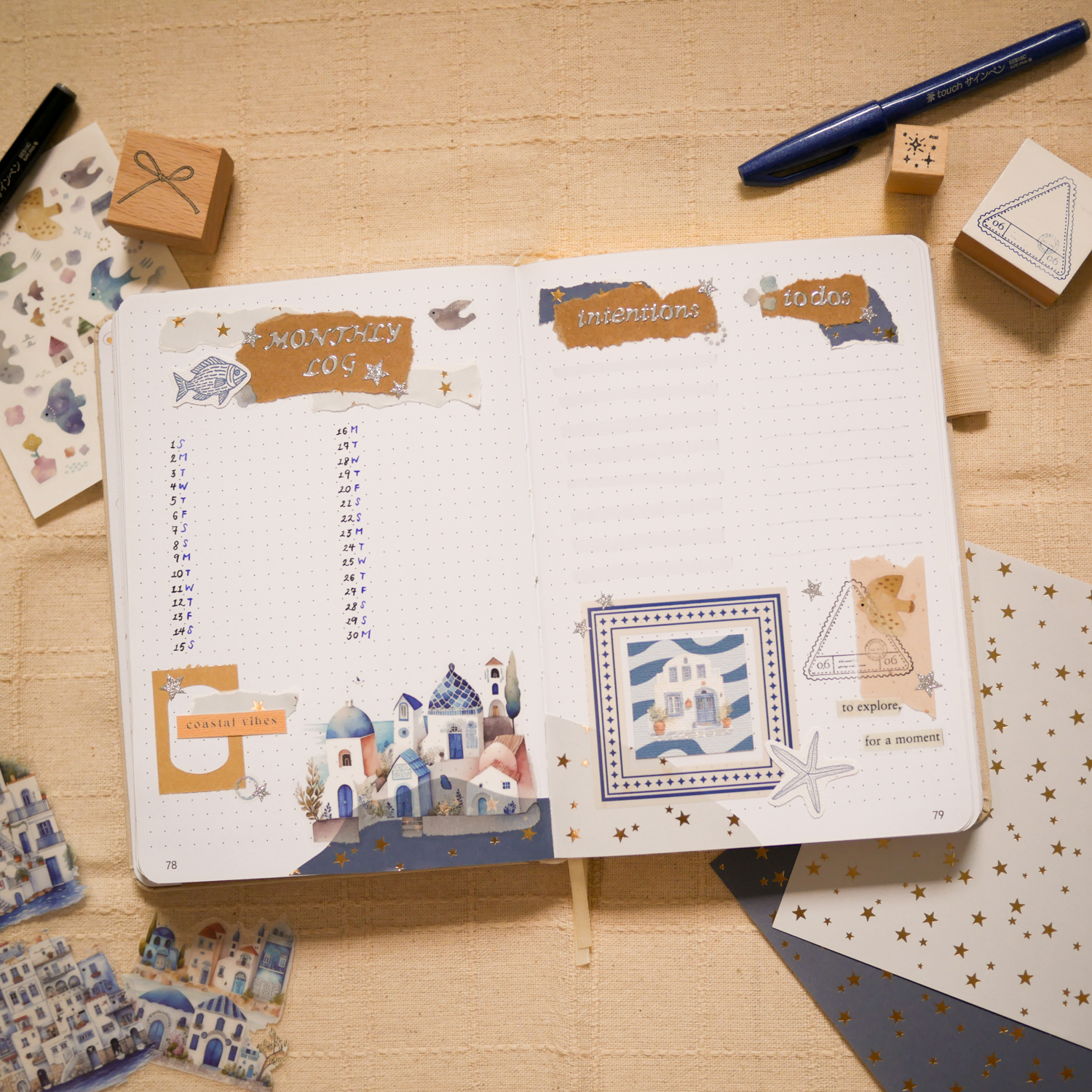 June Bujo Setup 2025: Monthly Log