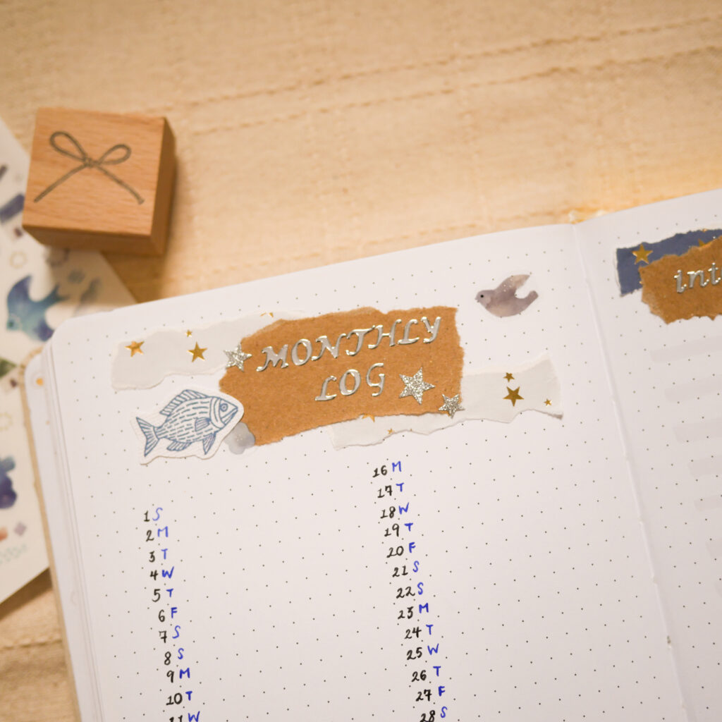 June Bujo Setup 2025: Monthly Log