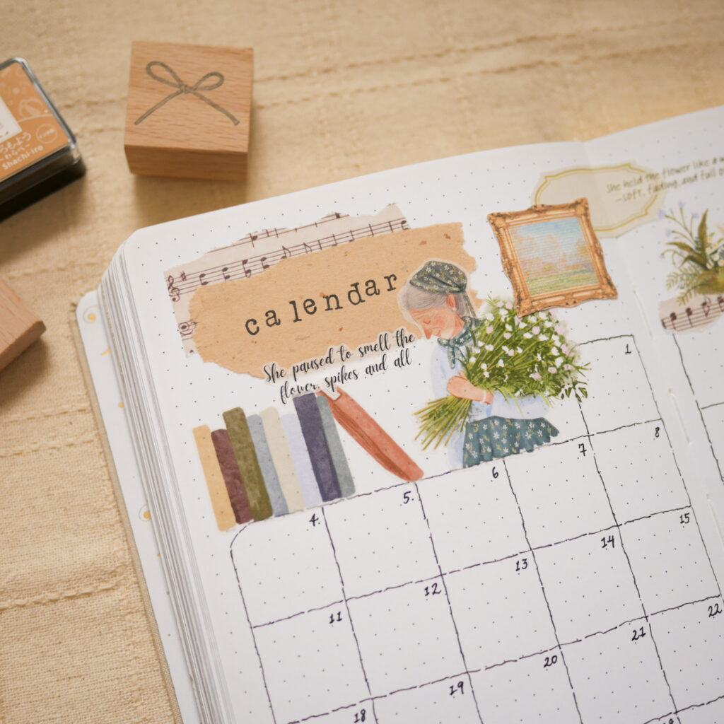 August Bujo Setup 2025: Monthly Log