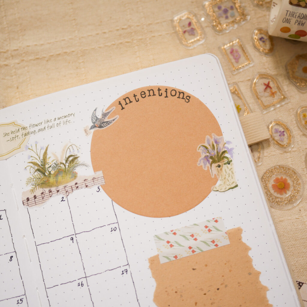 August Bujo Setup 2025: Monthly Log