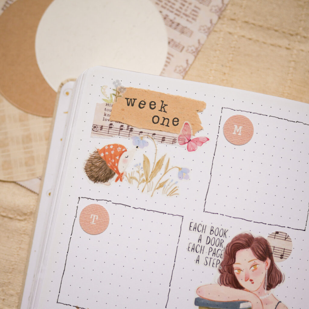 August Bujo Setup 2025: Weekly Spread 1