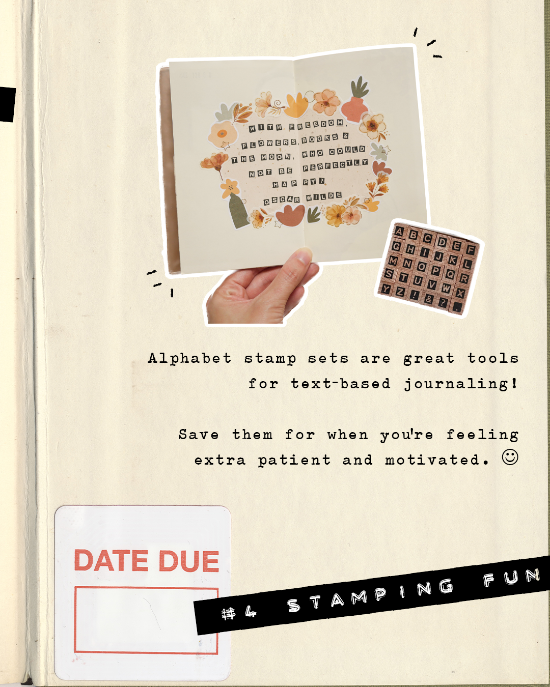 Quote Spread Idea #4: Stamping Fun