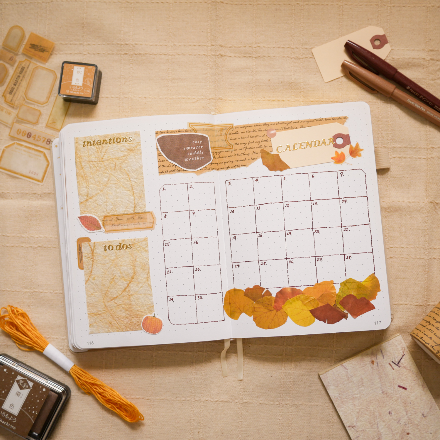 September Bujo Setup 2025: Monthly Log