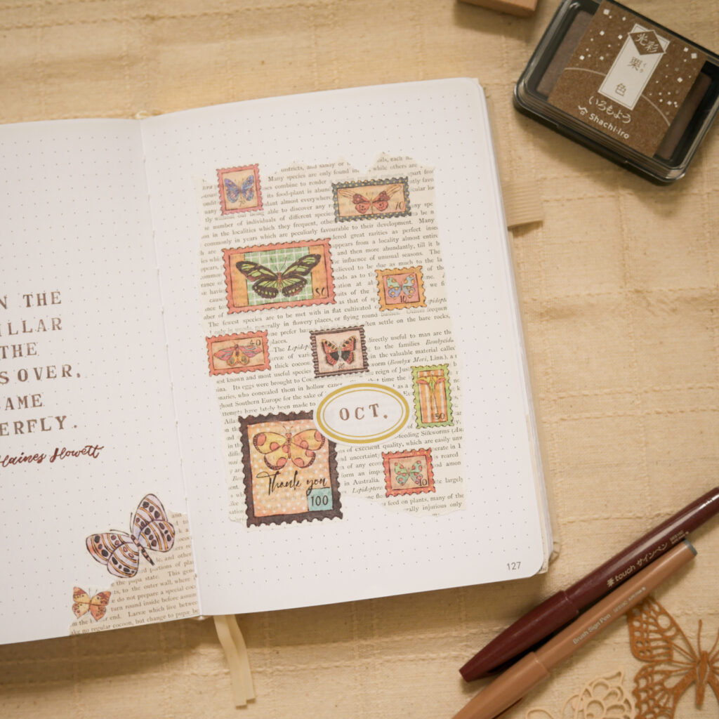 October Bujo Setup 2025 - Butterfly Mail Theme (Free Printable!)
