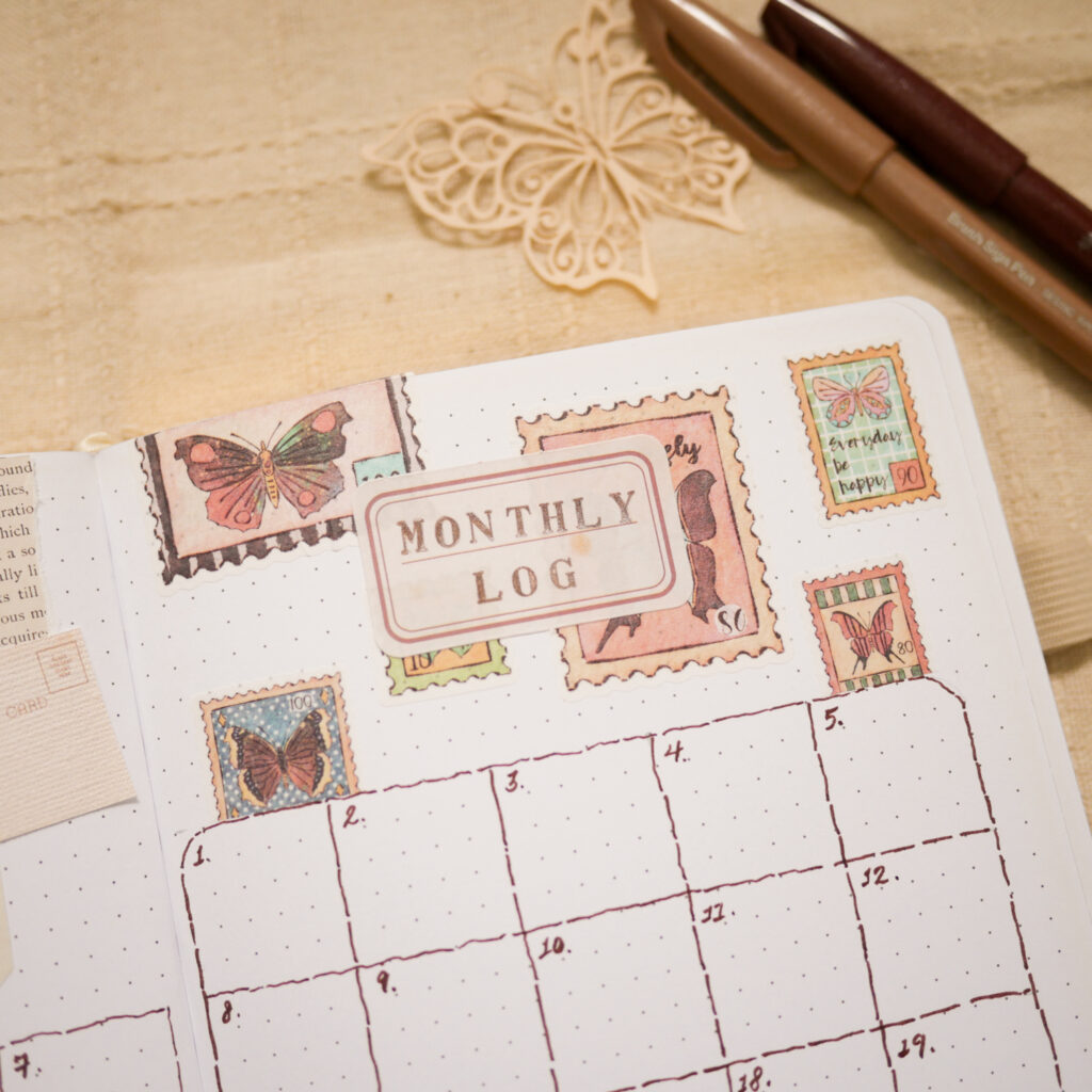 October Bujo Setup 2025: Monthly Log