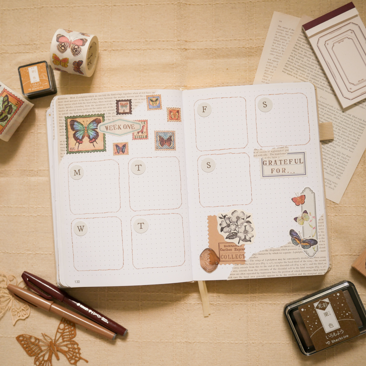 October Bujo Setup 2025: Weekly Spread 1