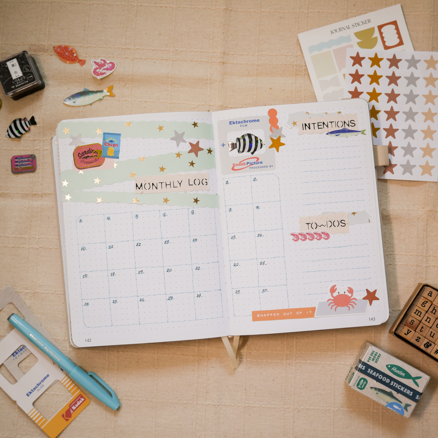 November Bujo Setup 2025: Monthly Log