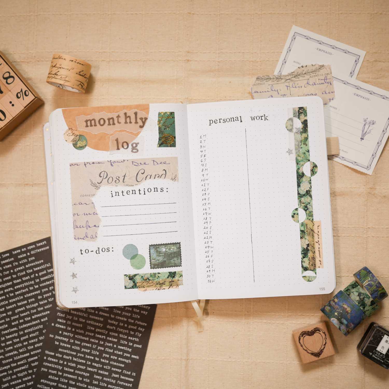 December Bujo Setup 2025: Monthly Log