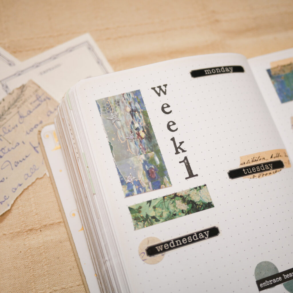 December Bujo Setup 2025: Weekly Spread 1