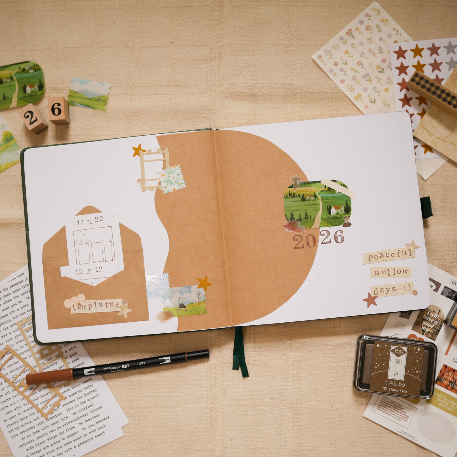 2026 Bullet Journal Setup: Cover Page