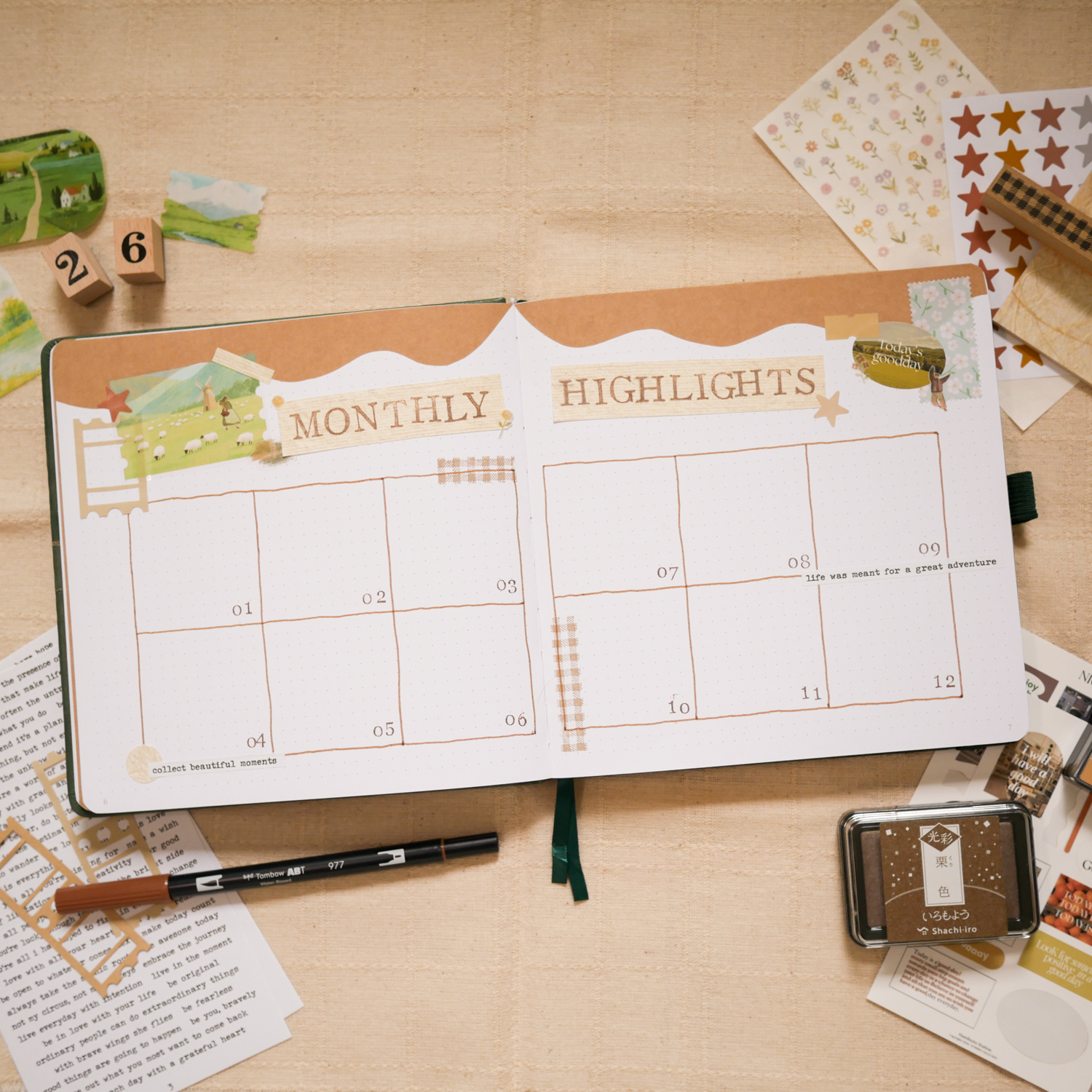 2026 Bullet Journal Setup: Monthly Highlights