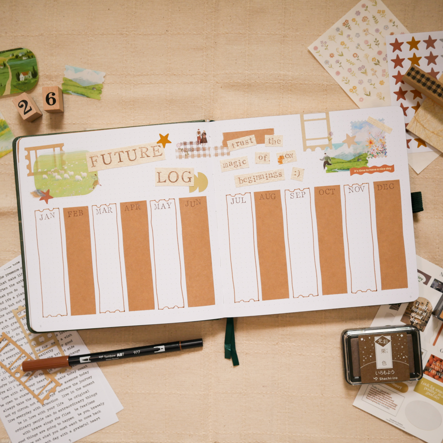 2026 Bullet Journal Setup: Future Log