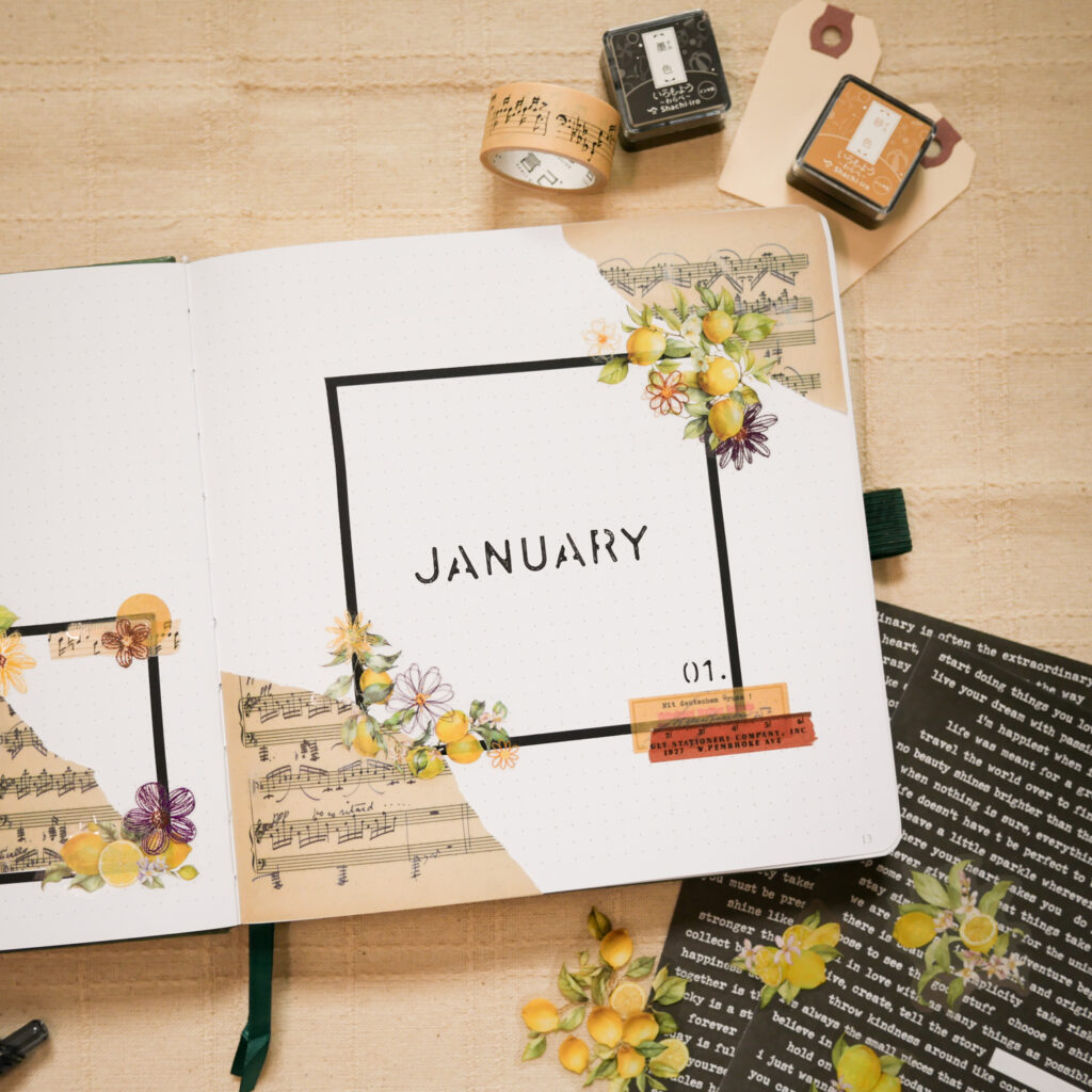 Bujo Setup January – Lemon Theme