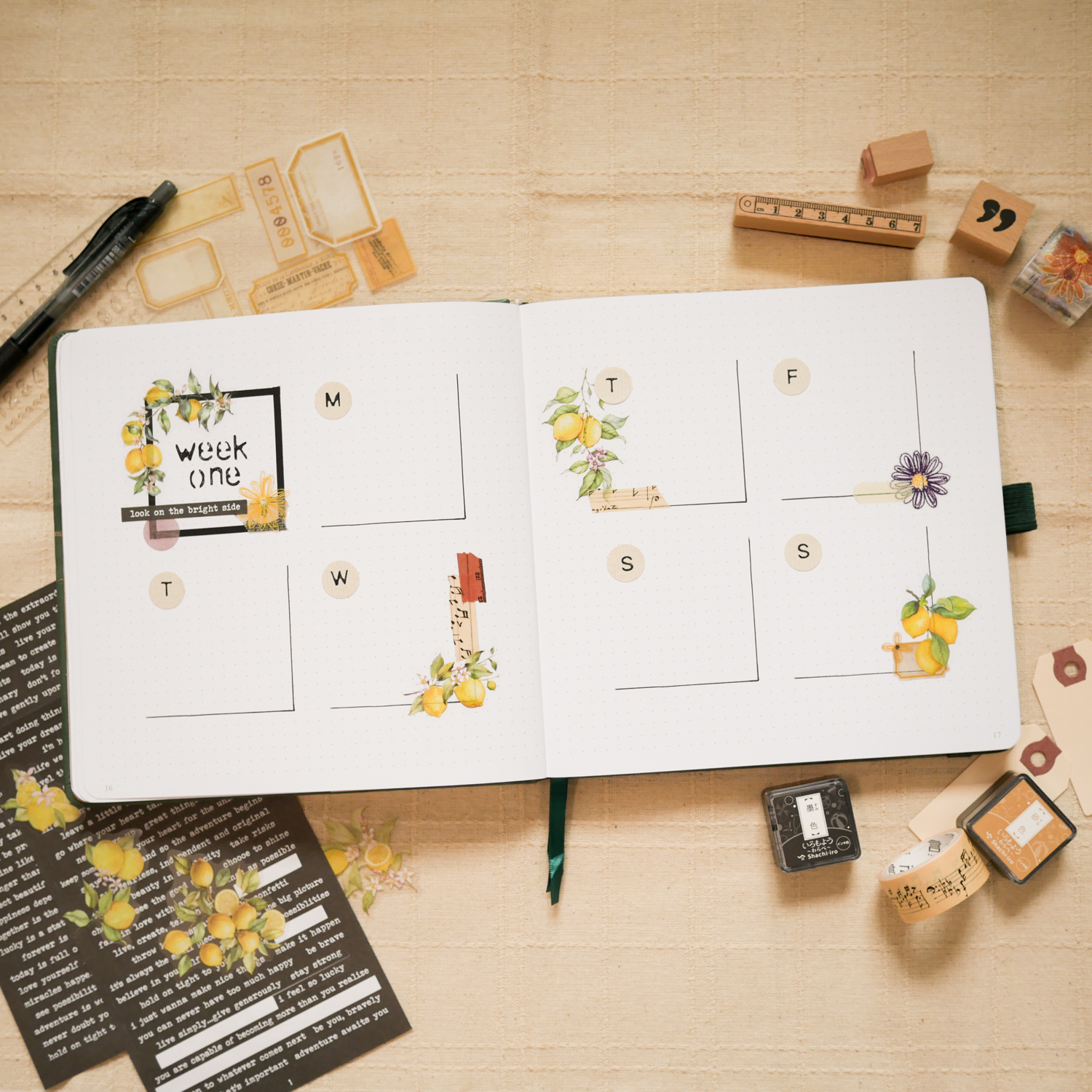 Bujo Setup January: Weekly Spread 1