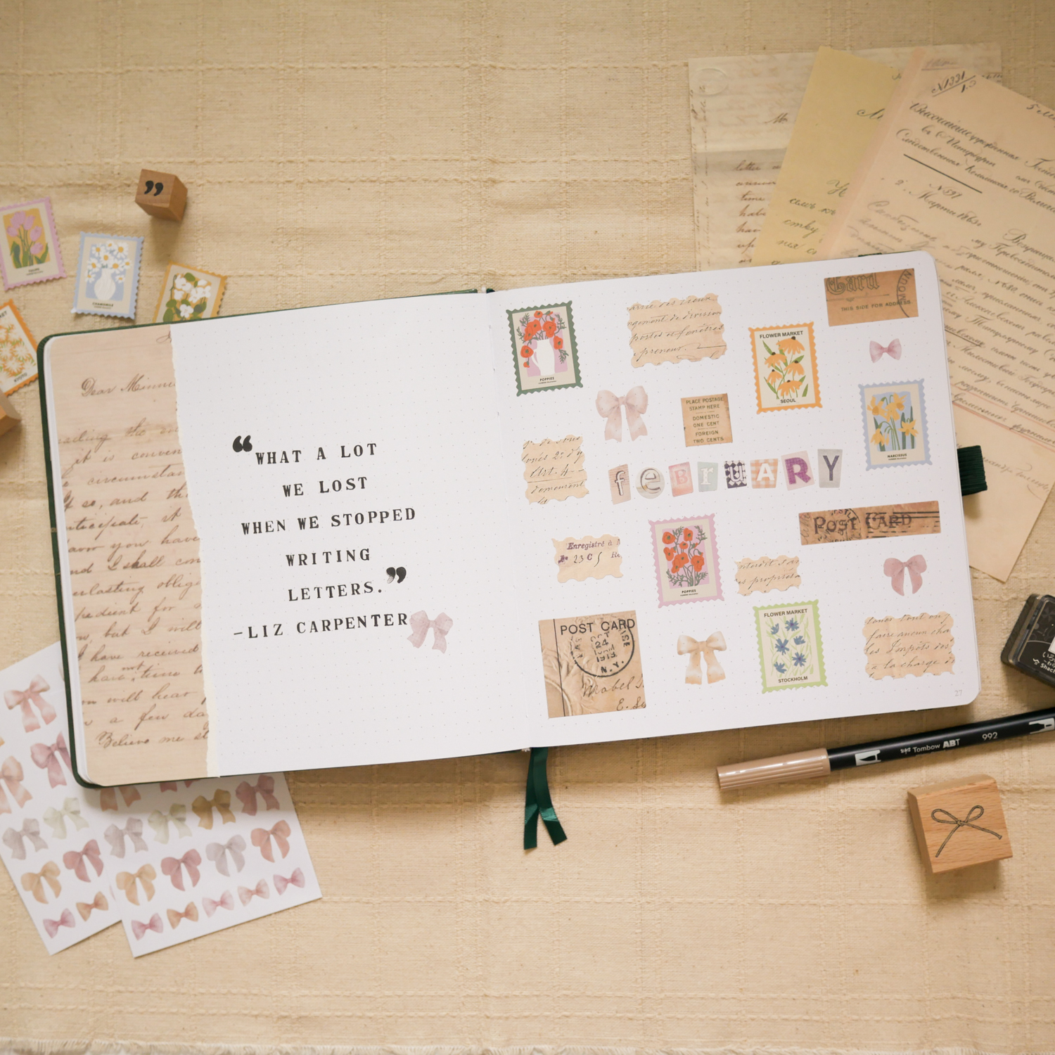 Bujo Setup February: Cover Page