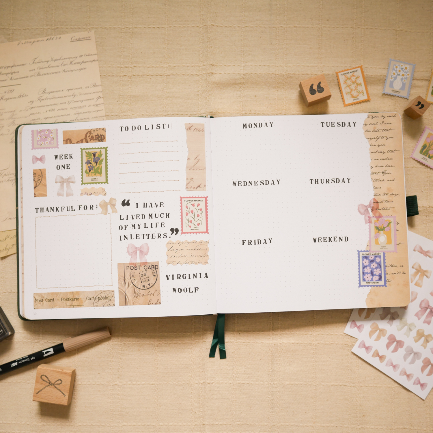 Bujo Setup February: Weekly Spread 1