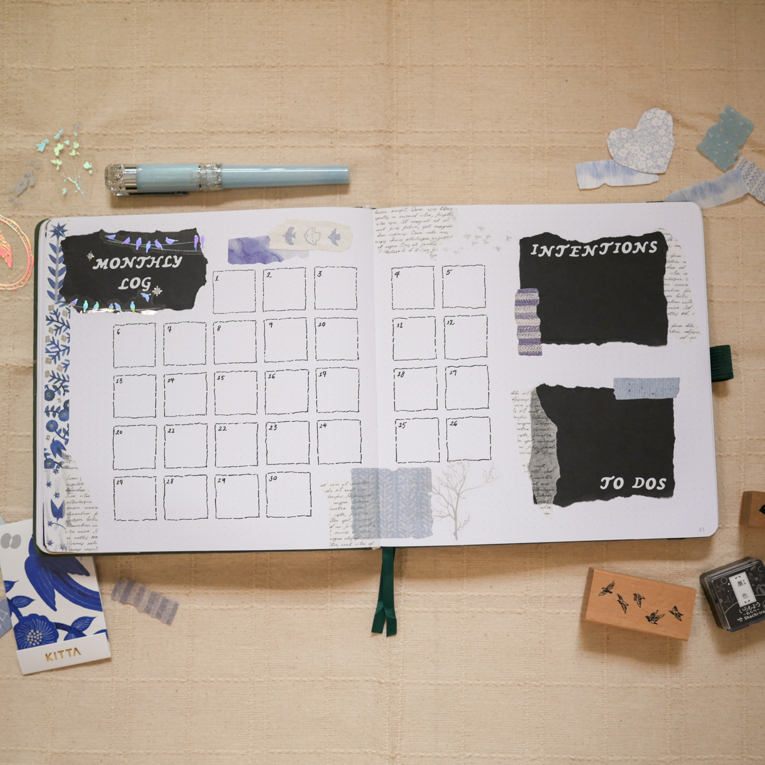 Bujo Setup April: Monthly Overview