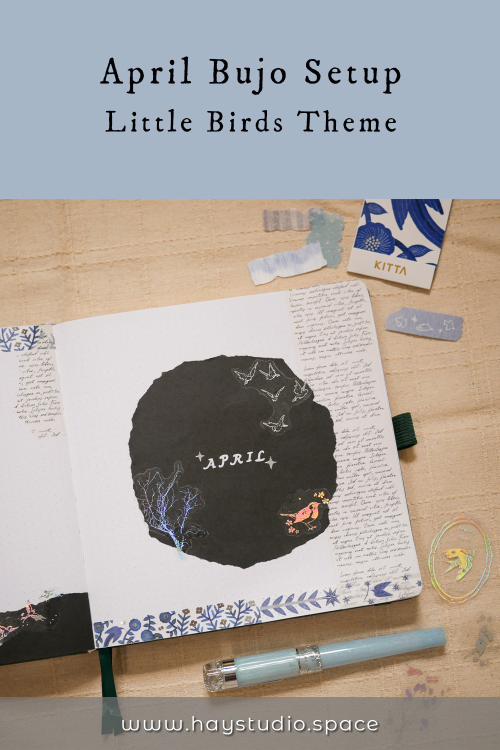 Bujo Setup April - Little Birds Theme