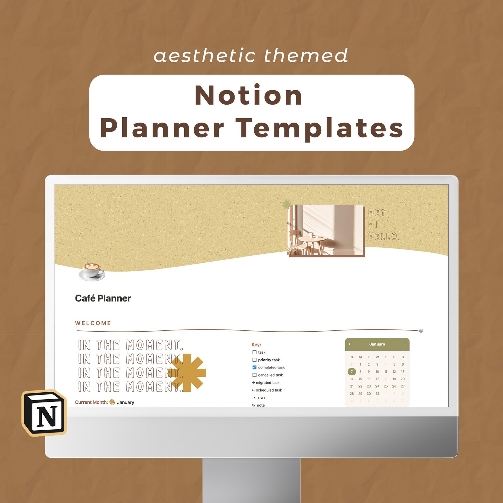 Aesthetic Notion Planner Templates